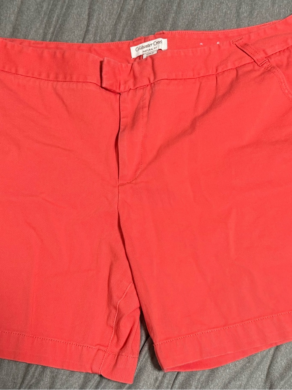 Coldwater Creek Natural Fit Coral Chino Shorts Women’s Size 18
